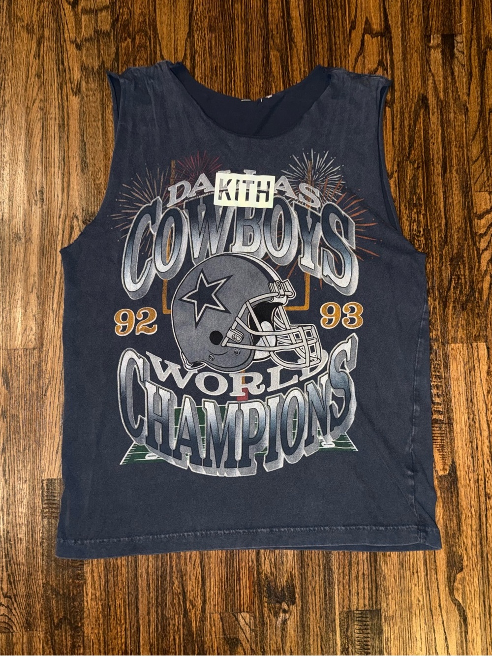 Kith Vintage T-Shirt Program Dallas Cowboys Graphic Tank Top Sleeveless Tee Sz L